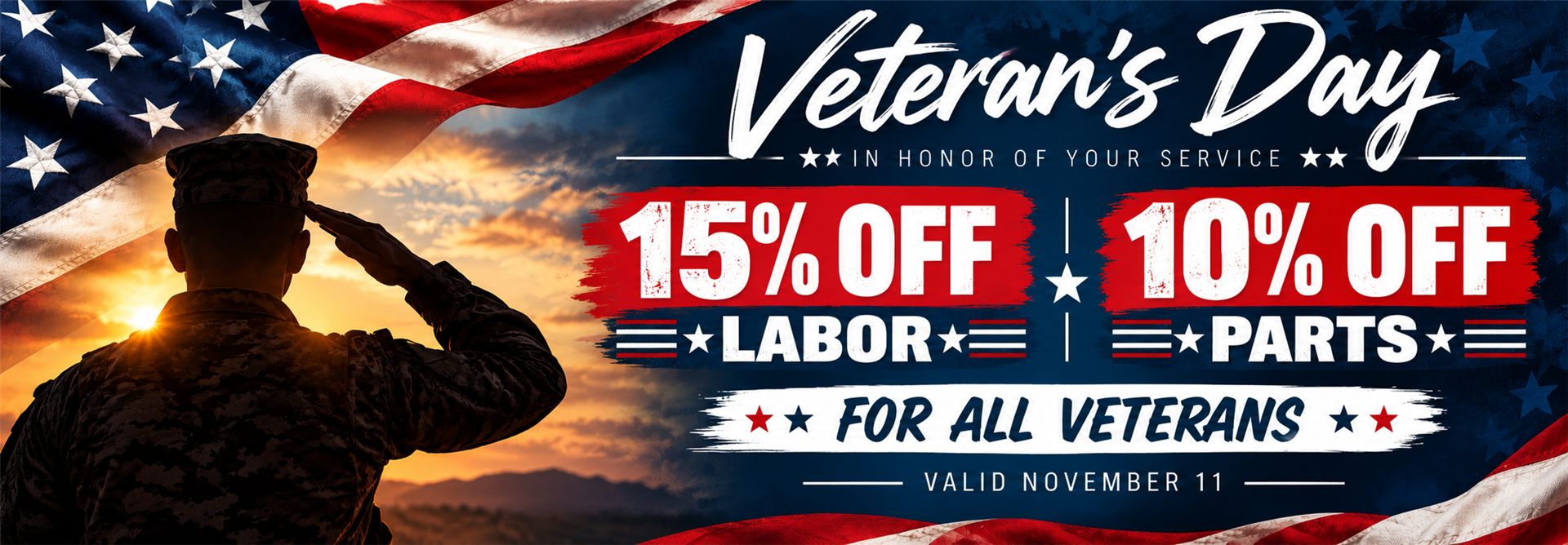 Veterans Day Patriotic Sale Banner 2026